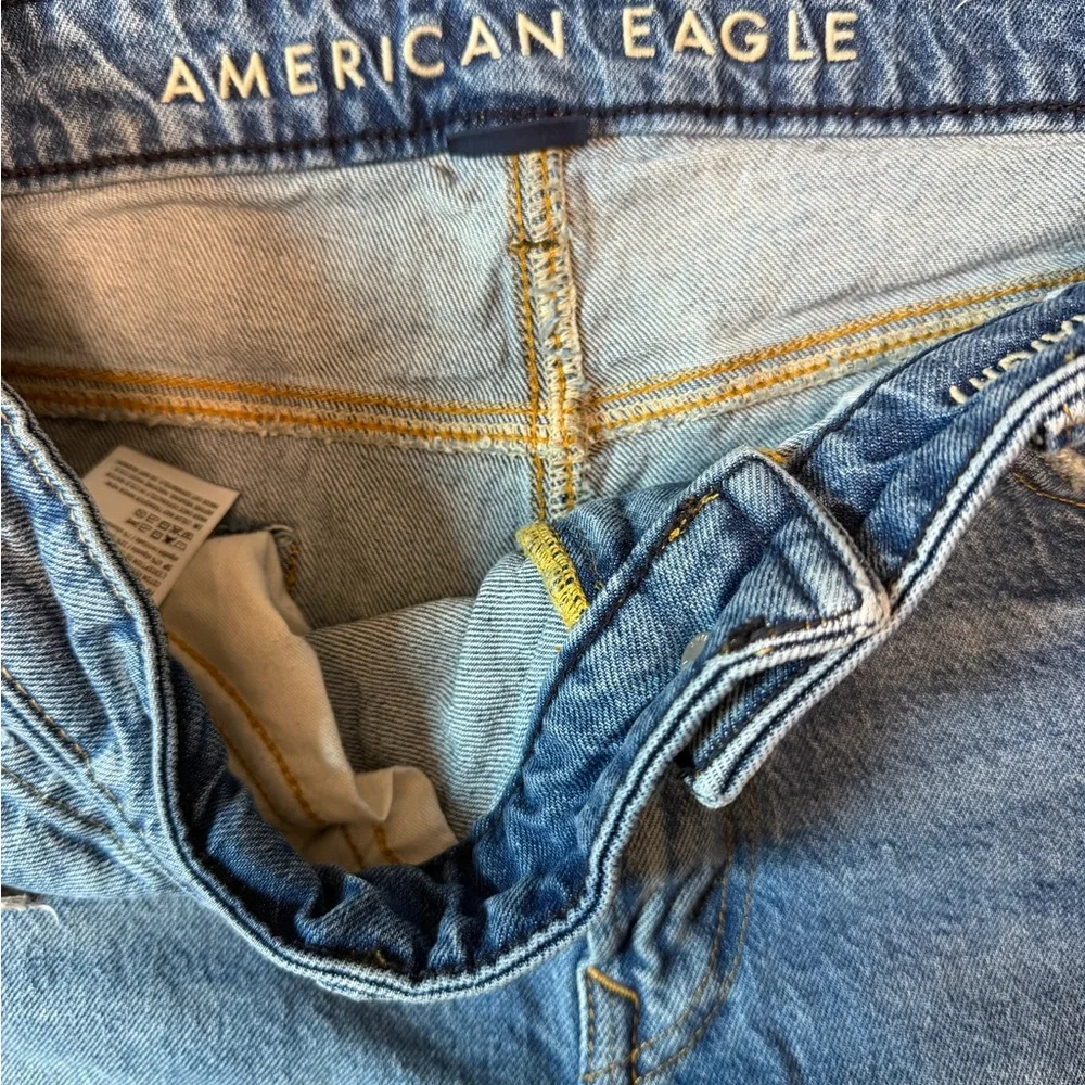 American Eagle Slim Straight Easy Flex Jeans 34x34 Distressed